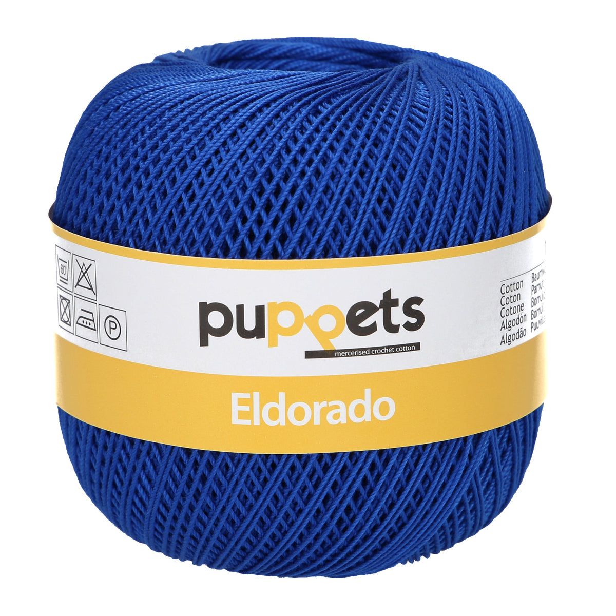 Ball of Puppets Eldorado No 10 cotton yarn in royal blue