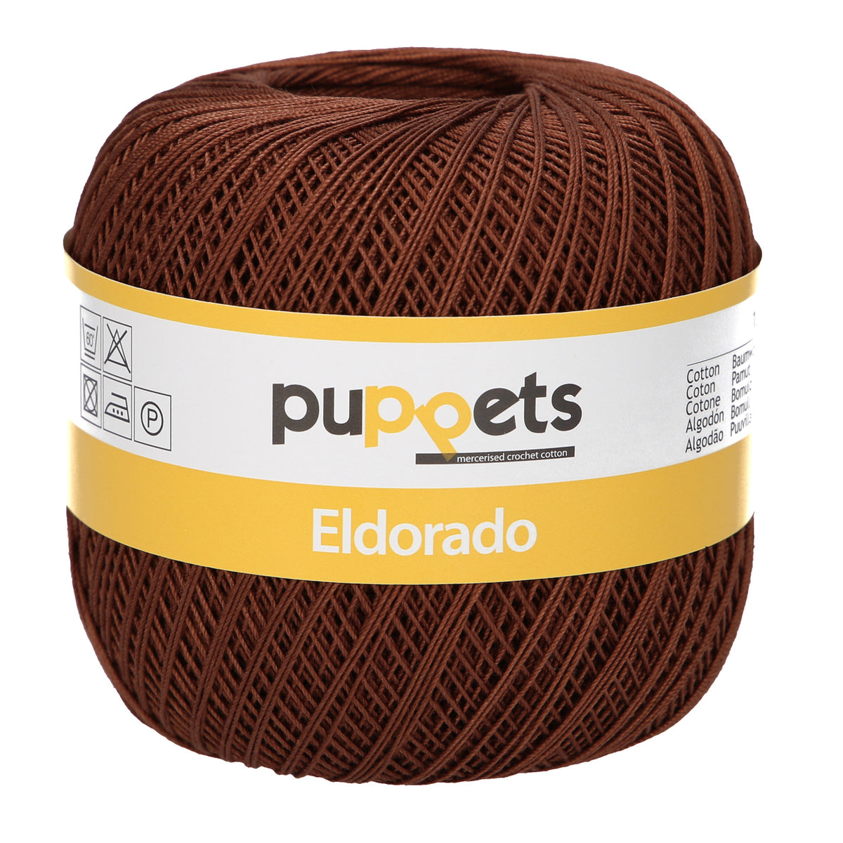 Ball of Puppets Eldorado No 16 cotton yarn in brown