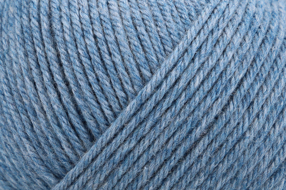 Ball of Anchor Cotton 'n' Wool 4 ply yarn in Sapphire
