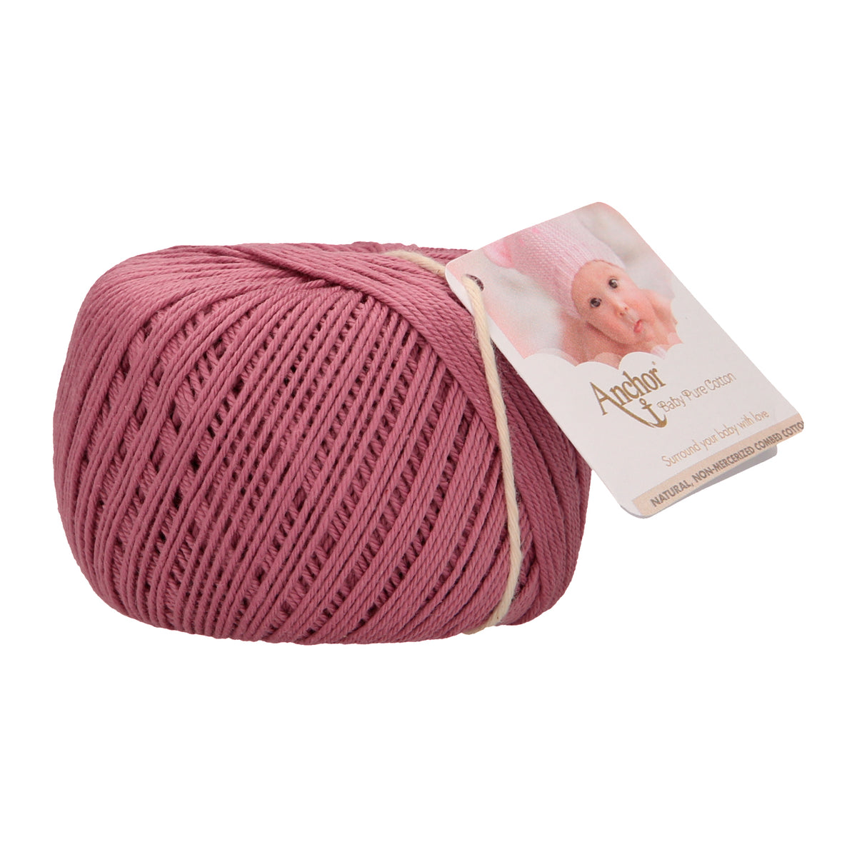 Ball of Anchor Baby Pure Cotton 4 ply yarn in Purple