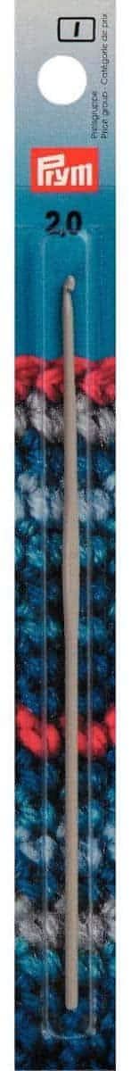 Prym Aluminium Crochet Hook (without Handle) -  Pearl Grey 14cm (2mm)