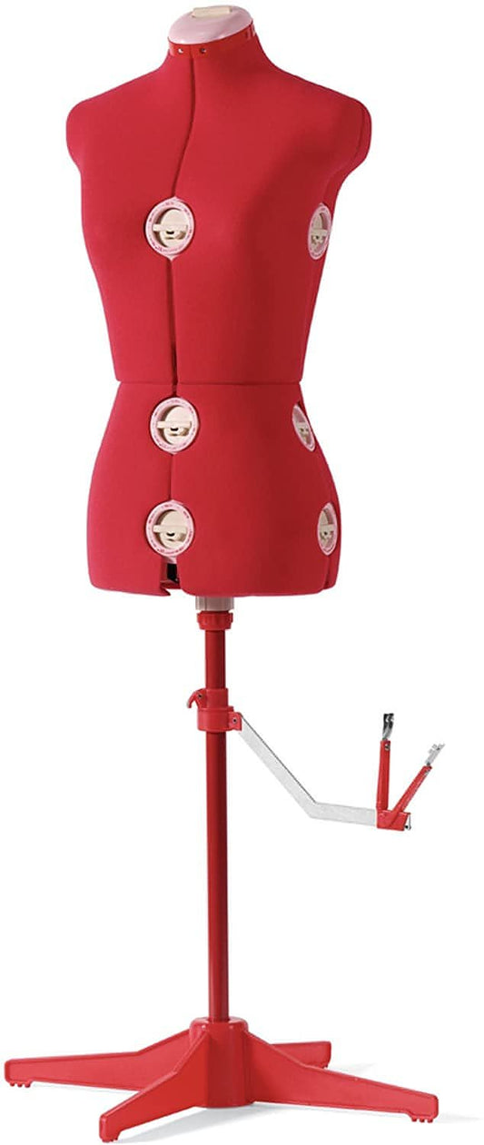 Singer Adjustable Dress form Small to Medium - Red (mannequin) - Ex Display