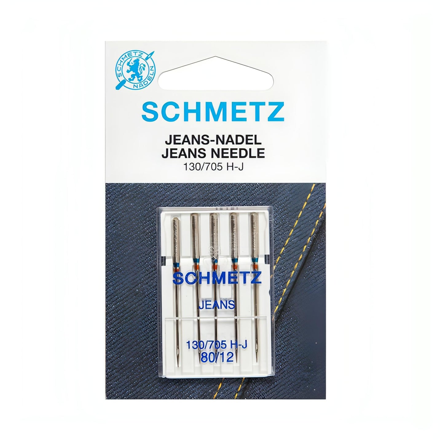 Schmetz Jeans Needles - 80 weight - 5 pack