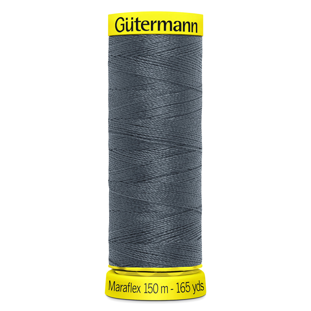 Spool of mid grey Gutermann Maraflex elastic sewing thread