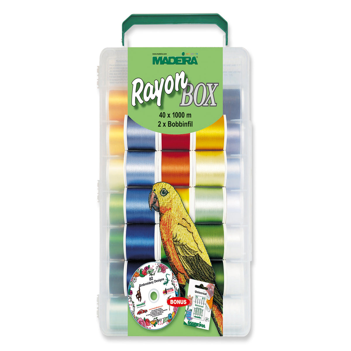 Madeira Softbox of forty Rayon No.40 embroidery thread spools