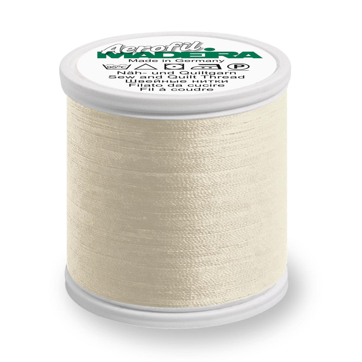 Spool of Madeira Aerofil sewing thread in Sand