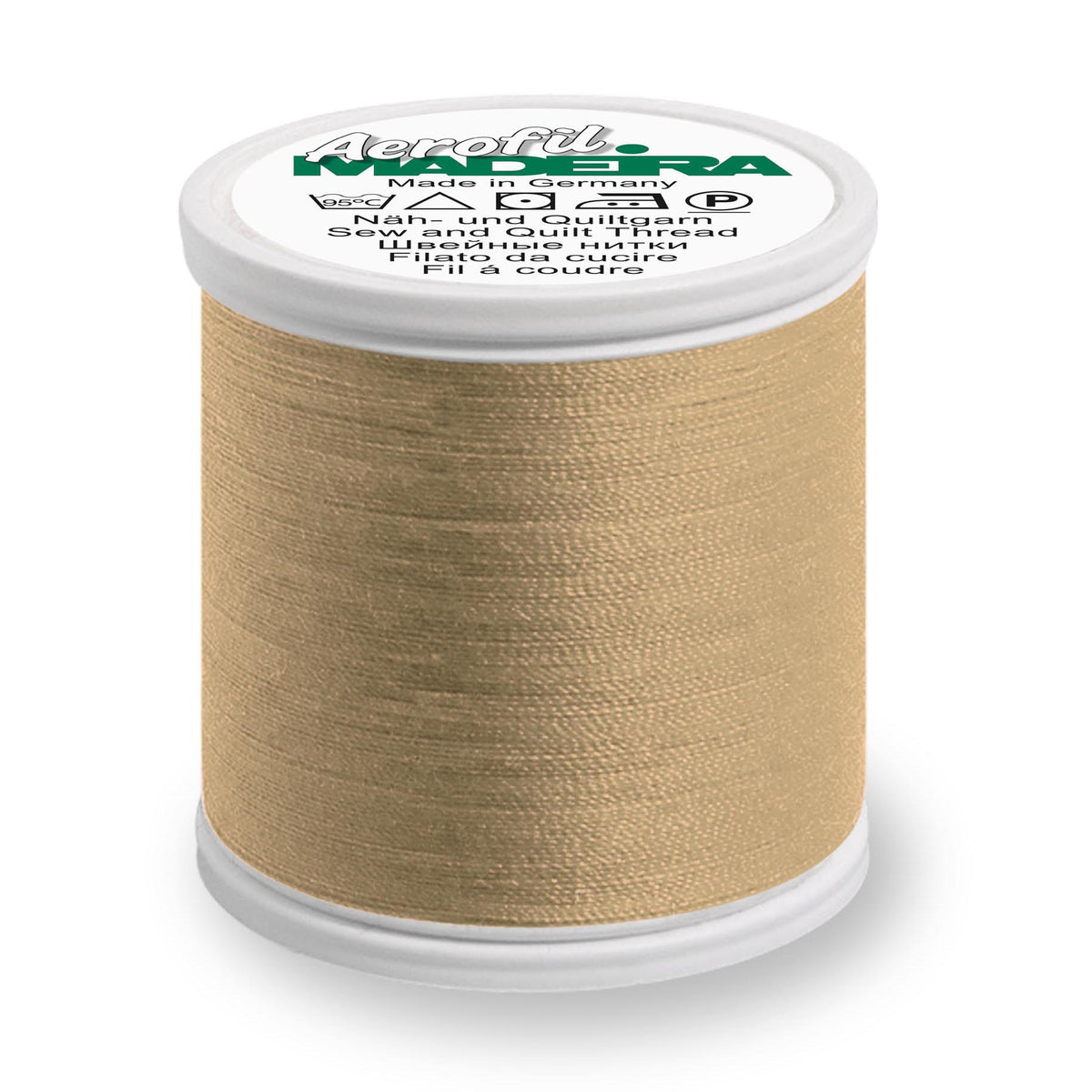 Madeira Aerofil No.120 400m spool of thread in Light Fawn