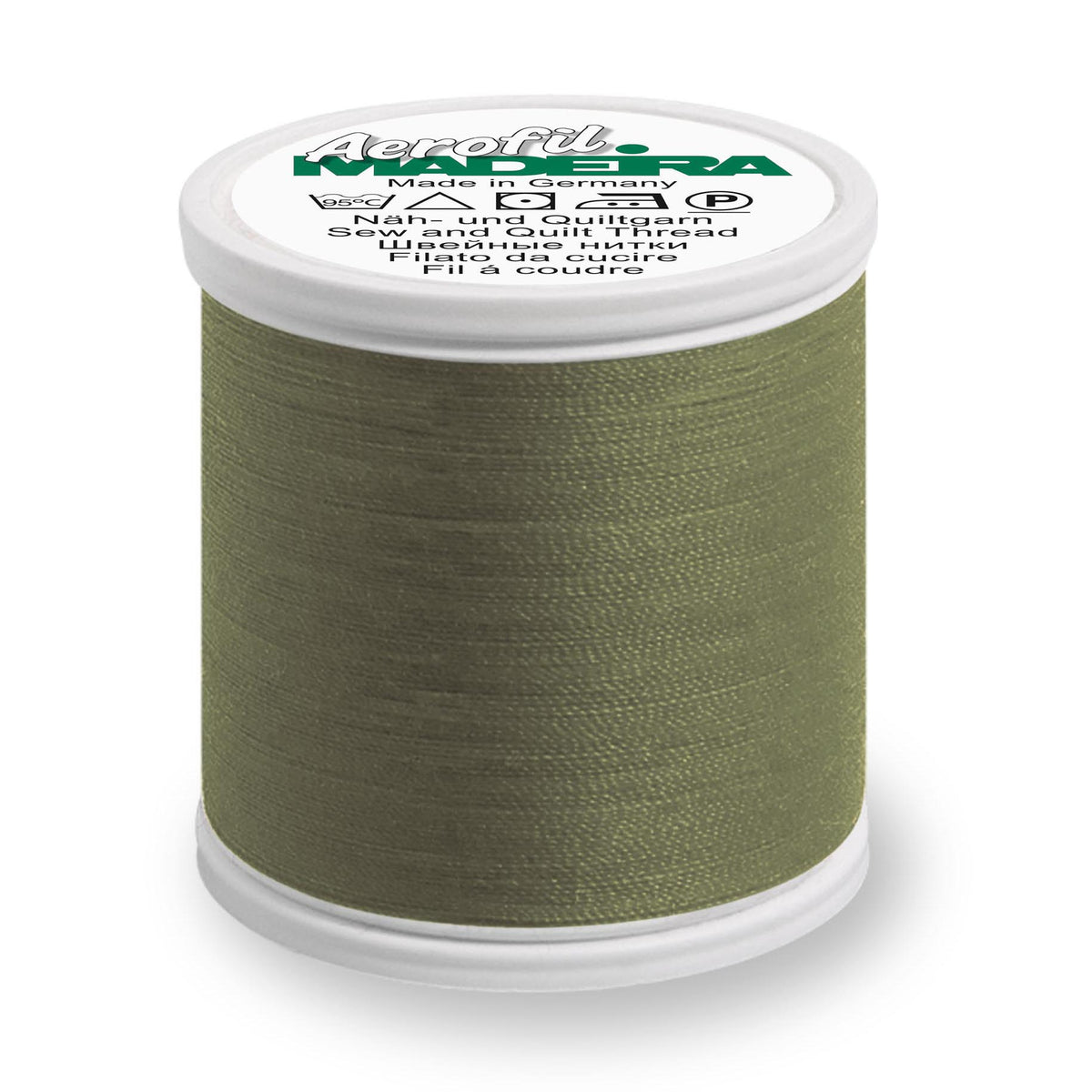 Madeira Aerofil No.120 400m spool of thread in Khaki