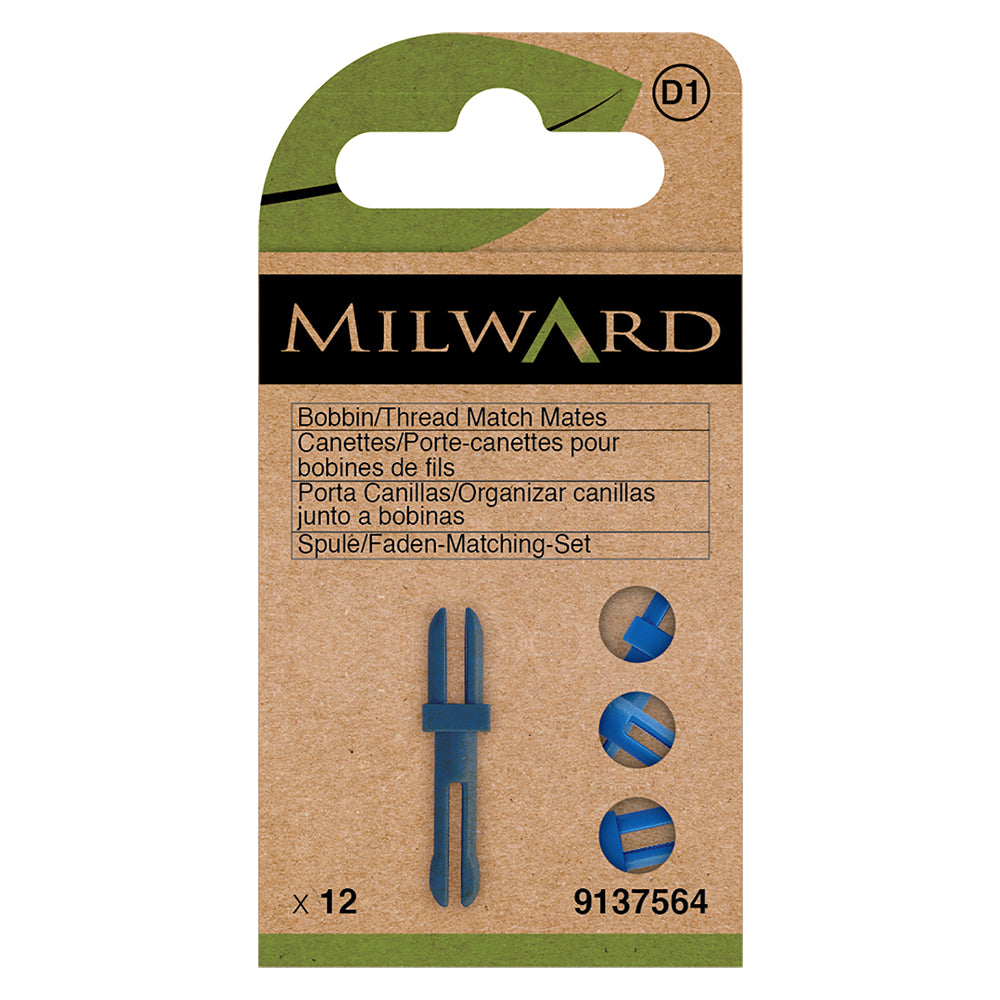 Milward Bobbin Match Mates holding bobbins on thread spools
