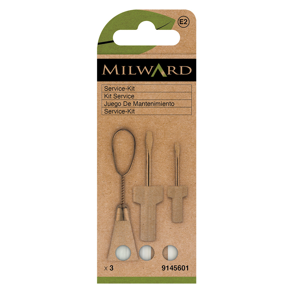 Milward sewing machine service kit with brush and screwdrivers