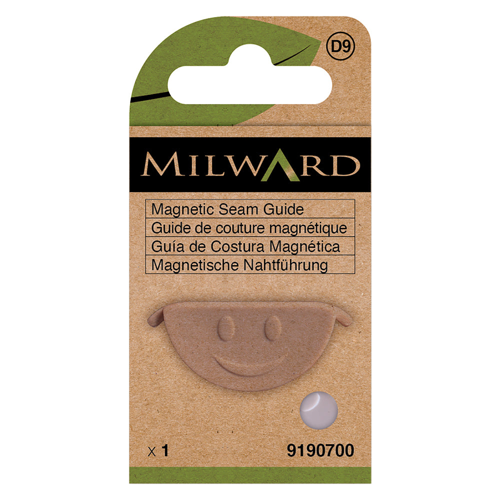 Milward magnetic seam guide for sewing machines
