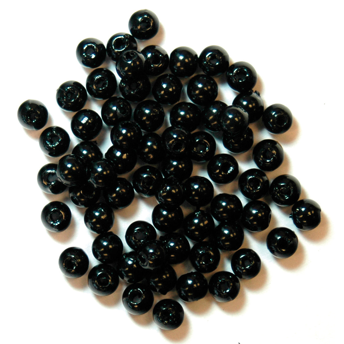 Pack of black 3mm pearl beads