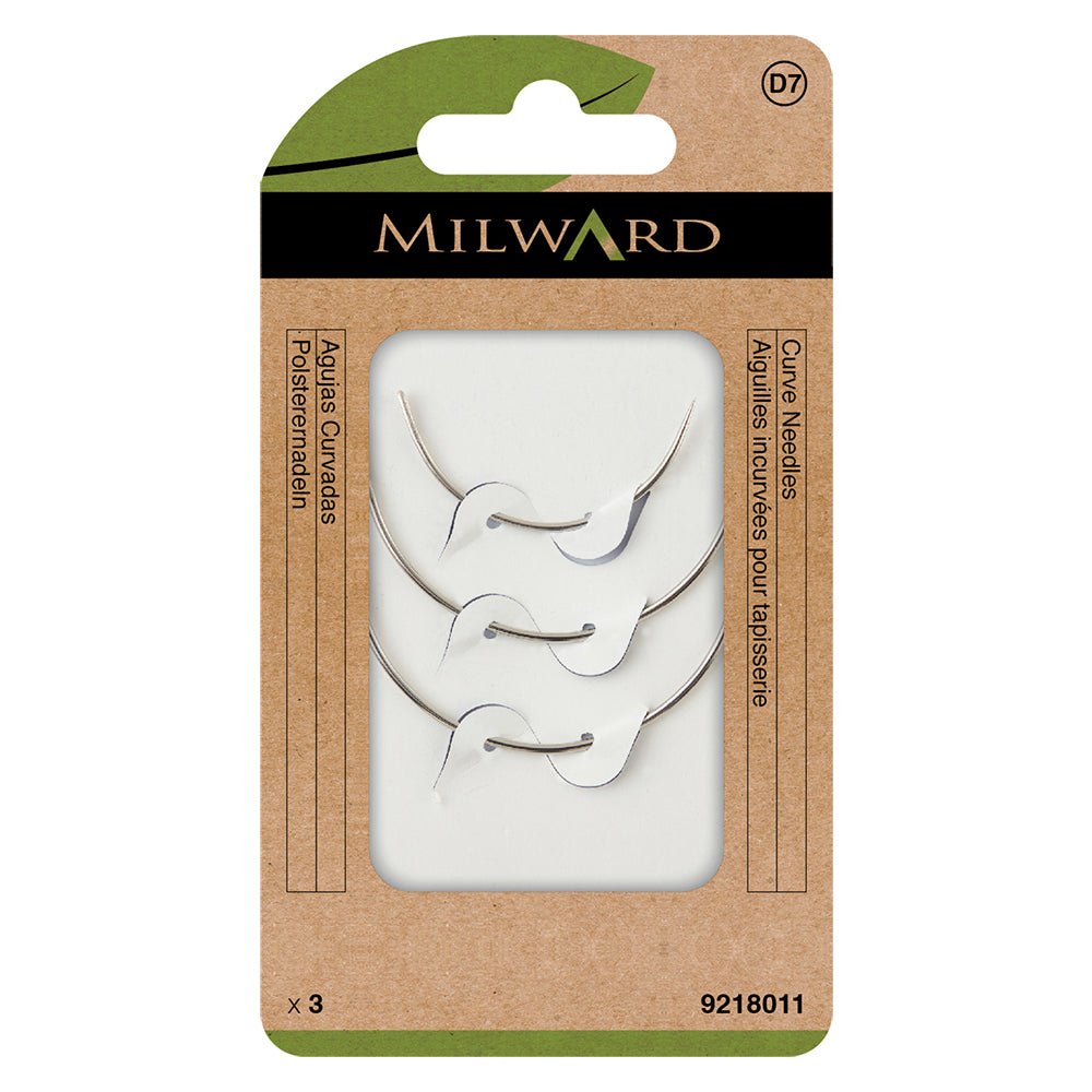 Three Milward Green curved needles