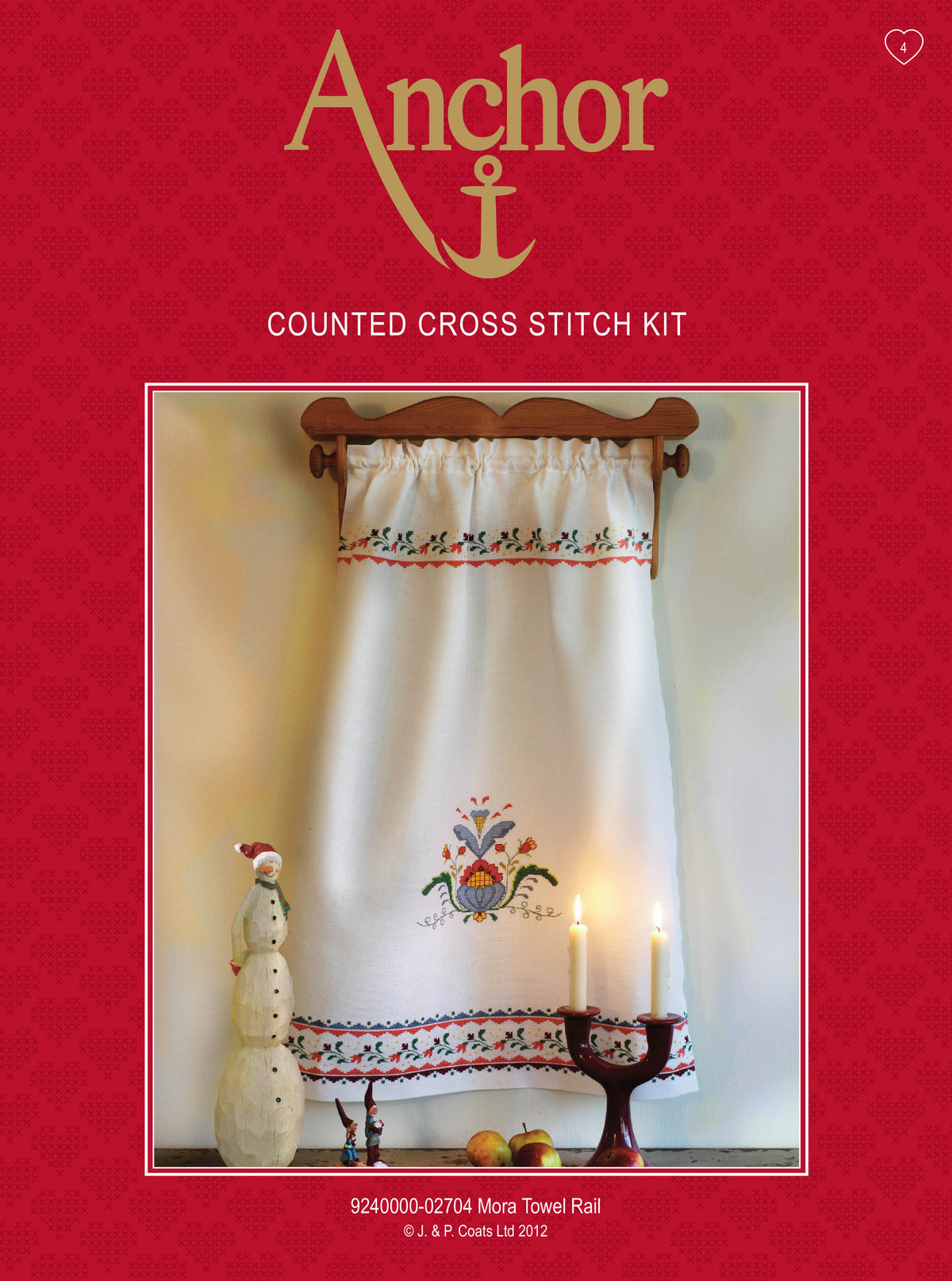 Anchor Mora towel rail cross stitch design