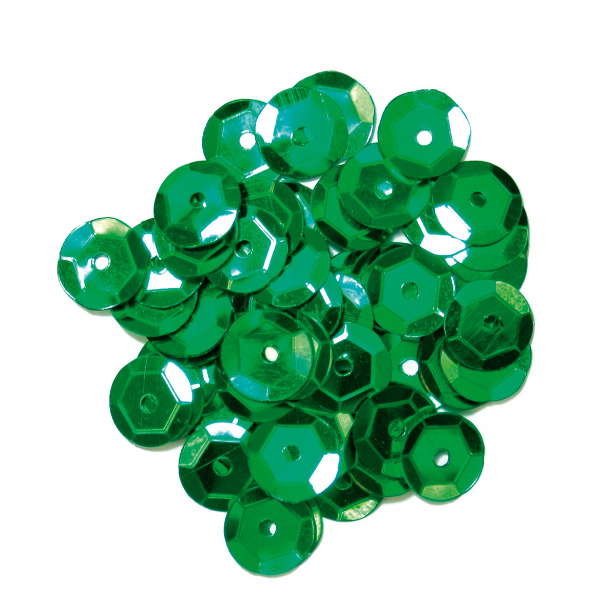 Pack of green 8mm cup sequins