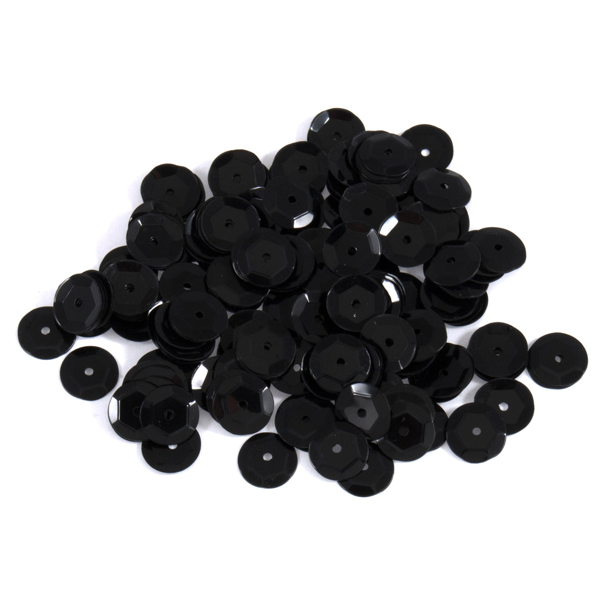Pack of black 8mm cup sequins