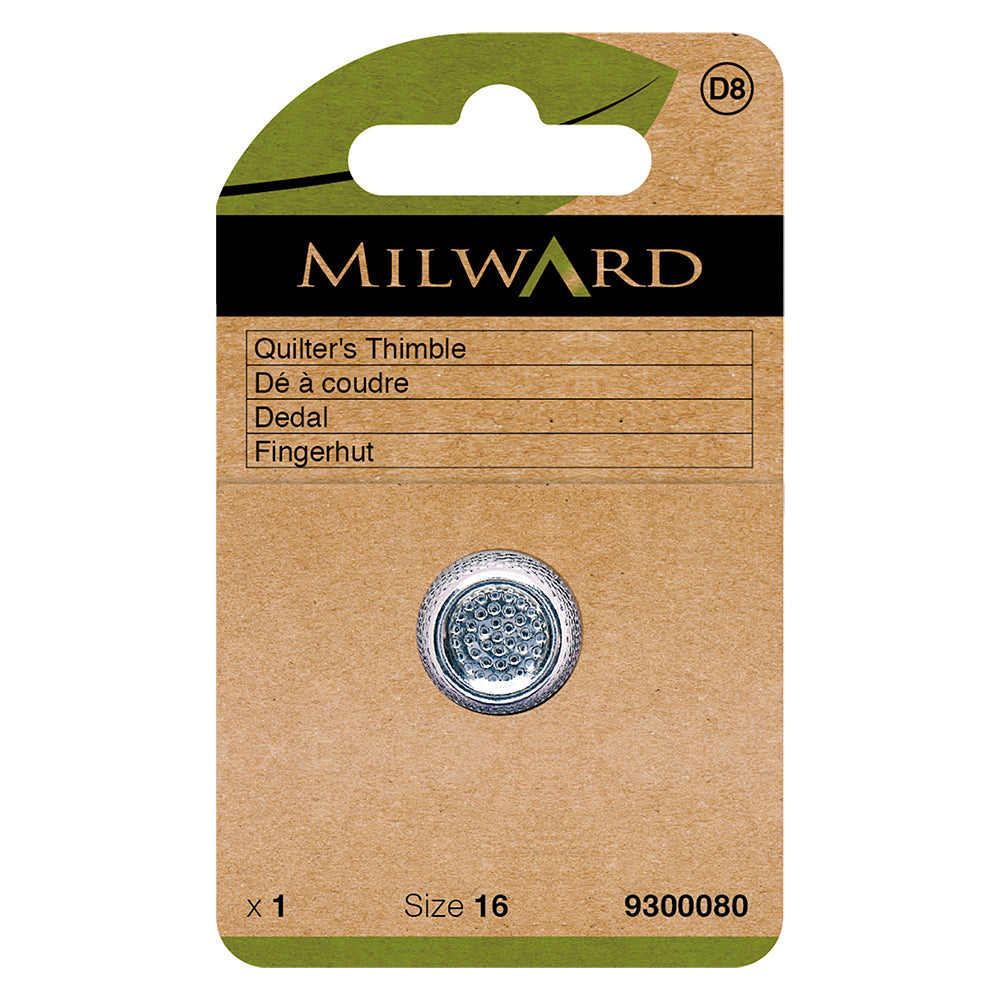 Milward nickel plated quilters thimble