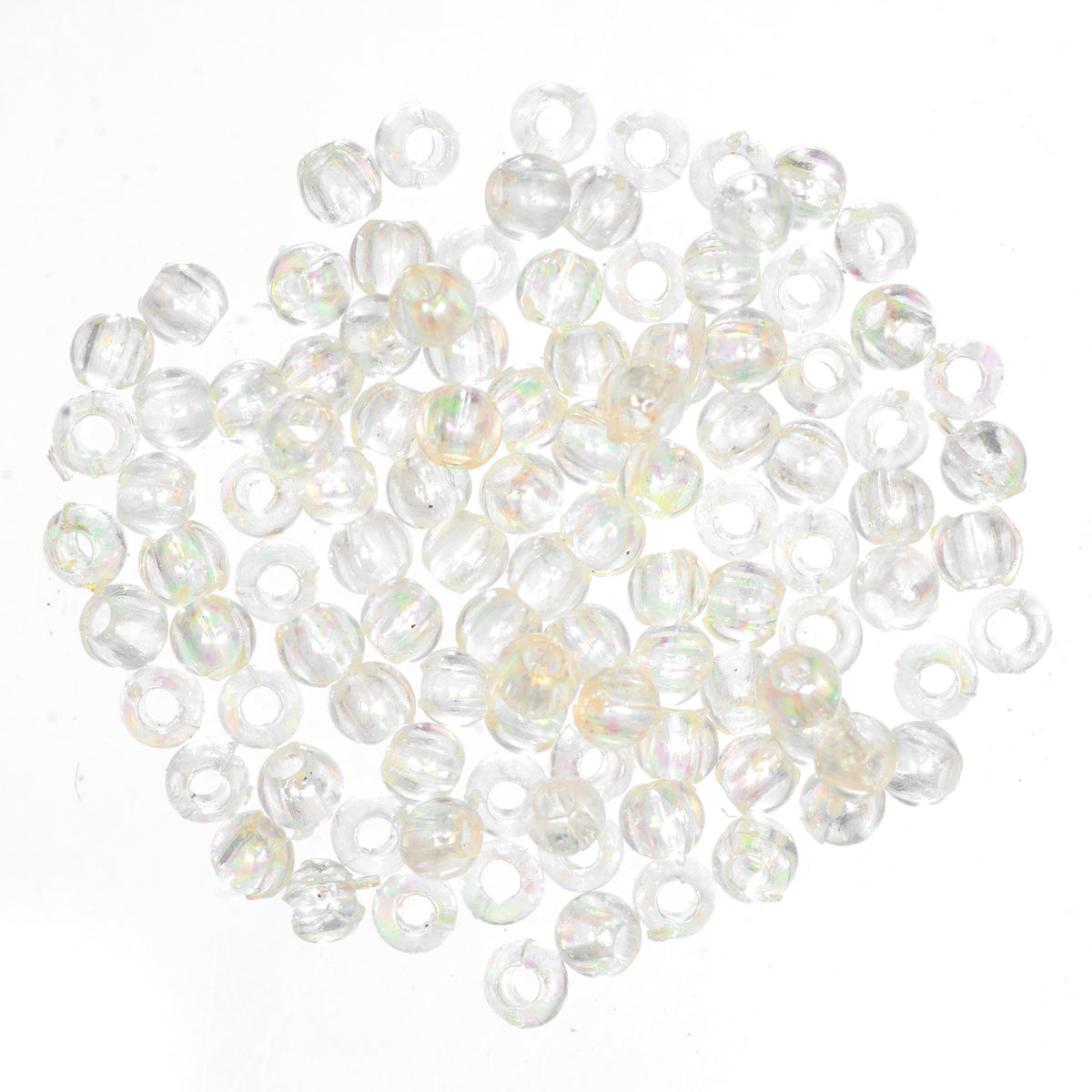 Pack of small aurora 3mm plated beads