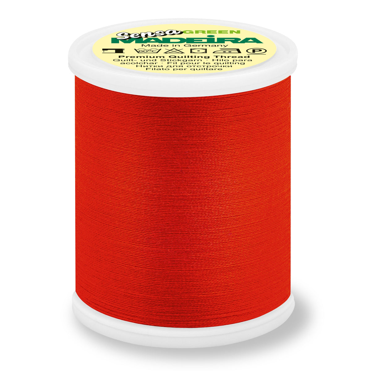 Spool of Madeira Sensa Green embroidery thread in shade 037