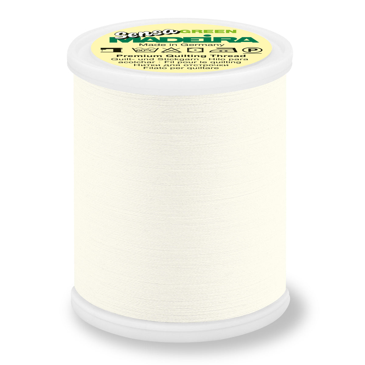 Spool of Madeira Sensa Green No. 40 embroidery thread in Cream