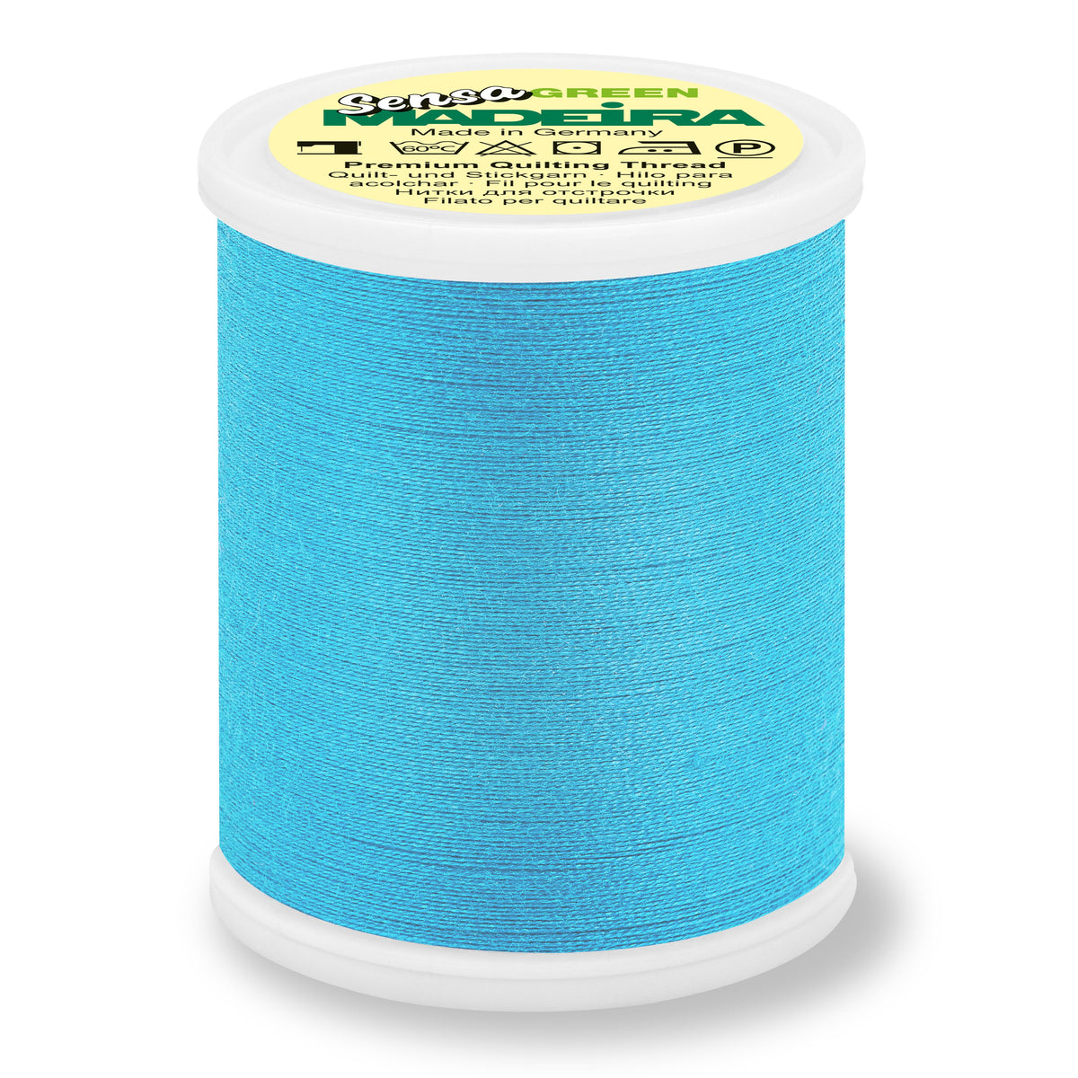 Spool of Madeira Sensa Green No. 40 embroidery thread in Aquamarine