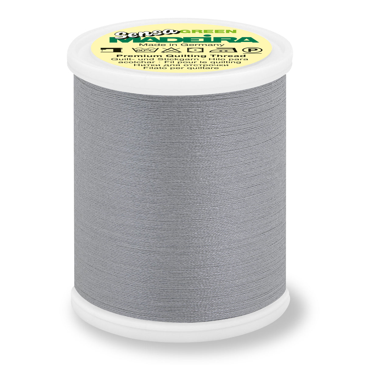 Spool of Madeira Sensa Green No. 40 embroidery thread in Elephant