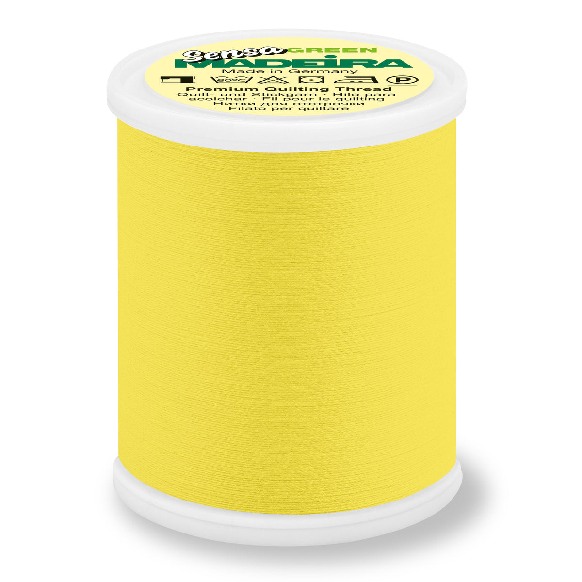Spool of Madeira Sensa Green No. 40 embroidery thread in Canary