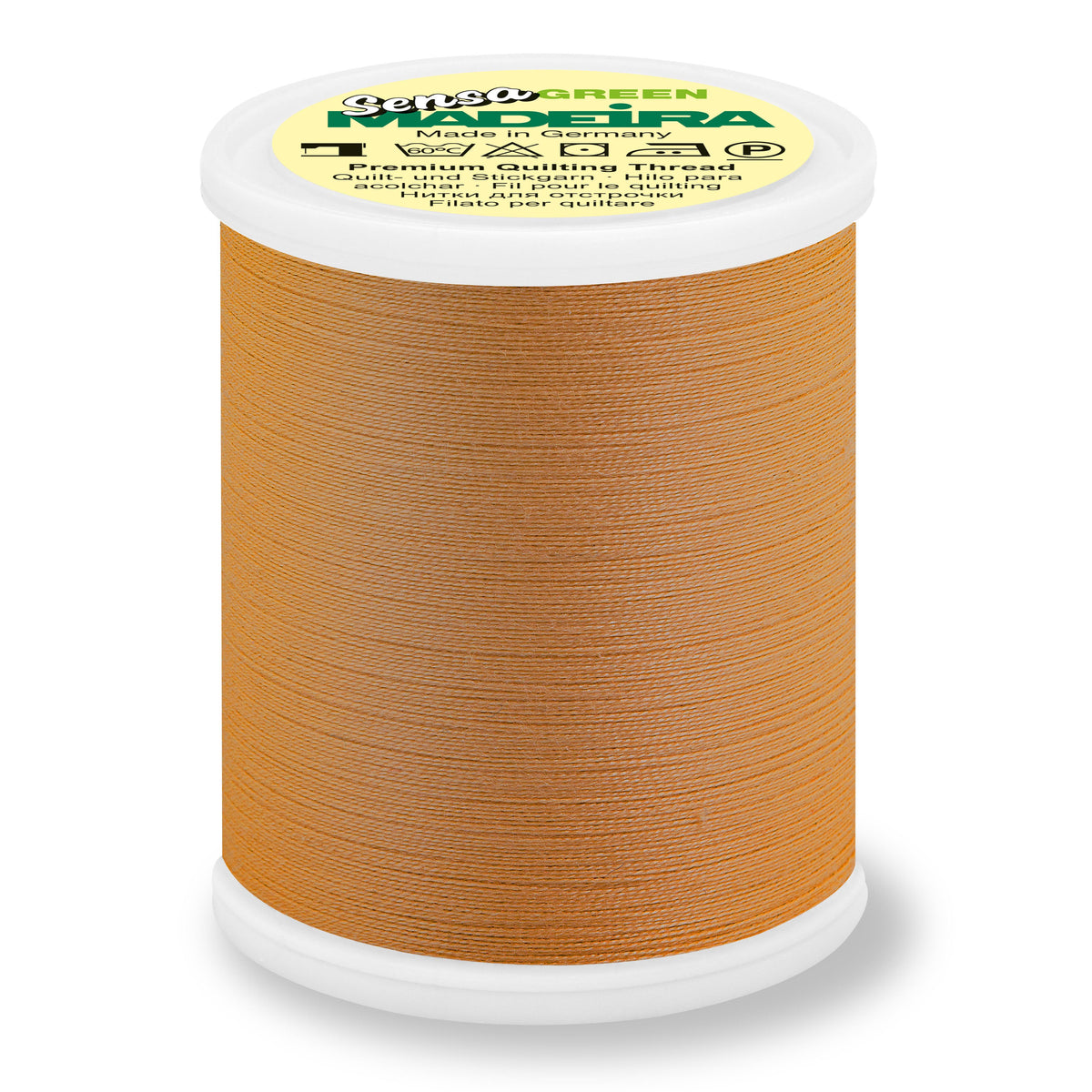 Spool of Madeira Sensa Green No. 40 embroidery thread in Almond