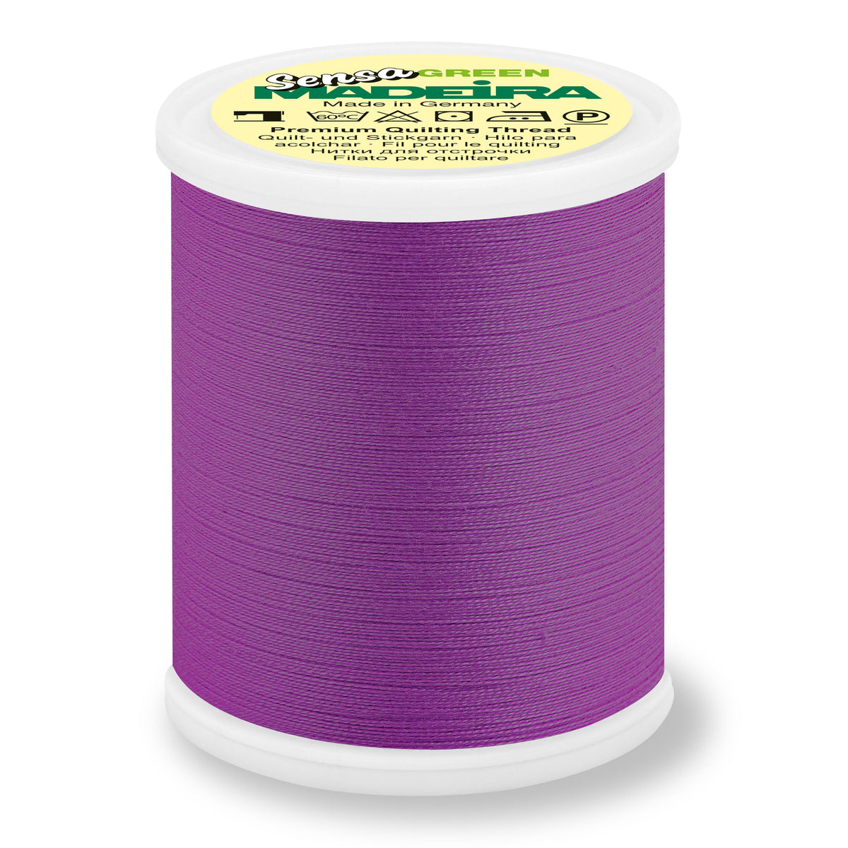 Spool of Madeira Sensa Green No. 40 embroidery thread in Amethyst