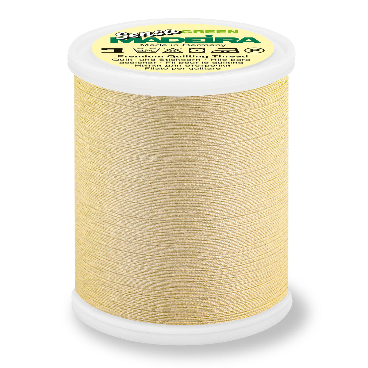 Spool of Madeira Sensa Green No. 40 embroidery thread in Oat