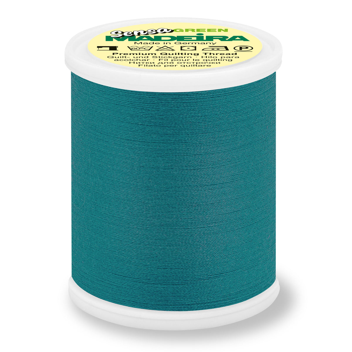Spool of Madeira Sensa Green No. 40 embroidery thread in Jade