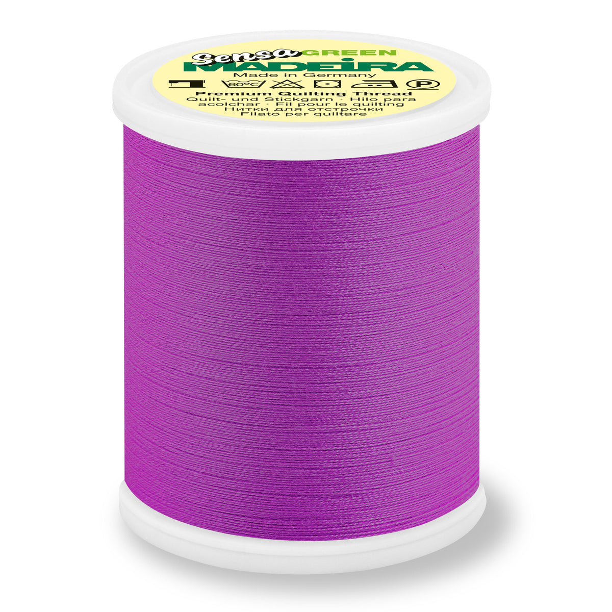 Spool of Madeira Sensa Green No. 40 embroidery thread in Petunia