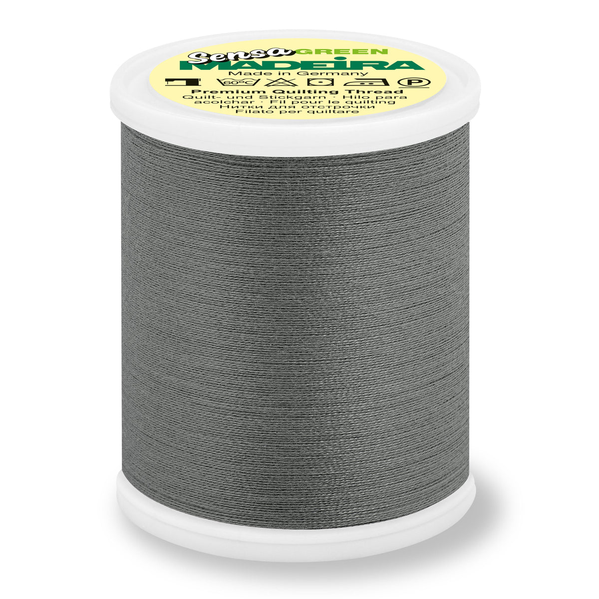 Spool of Madeira Sensa Green No. 40 embroidery thread in Slate Grey