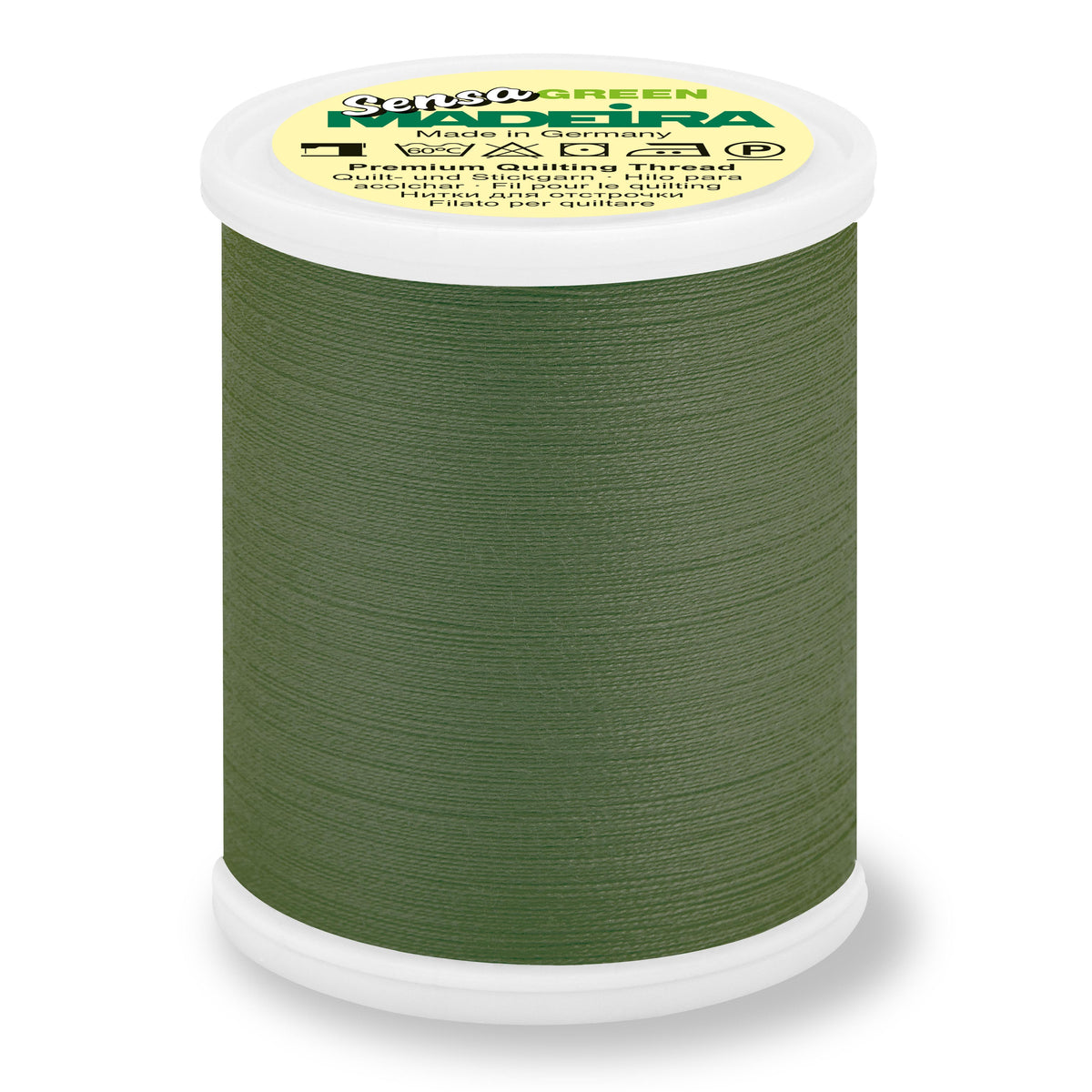 Spool of Madeira Sensa Green No. 40 embroidery thread in Crocodile