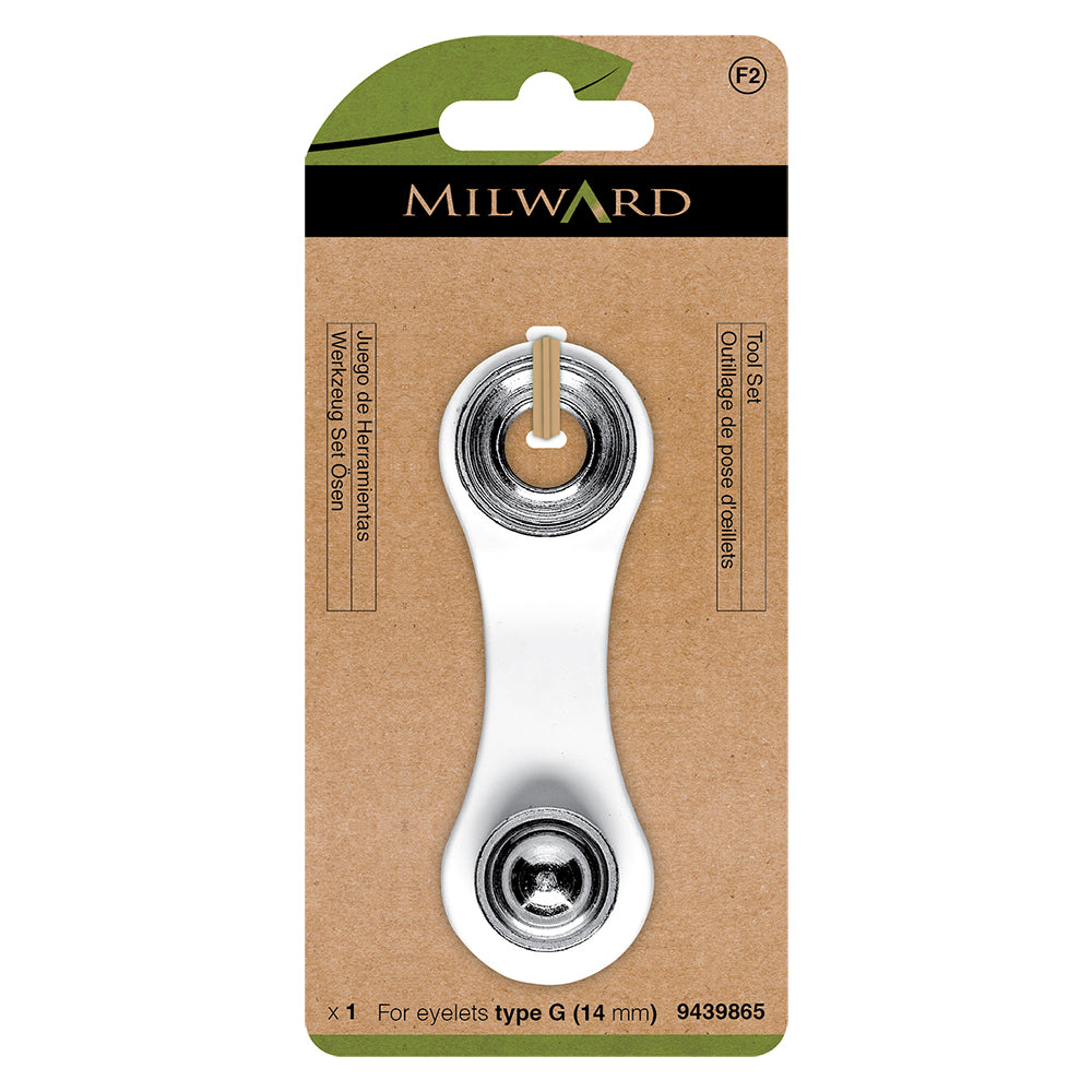 Milward 14mm eyelet clamp tool and hole punch