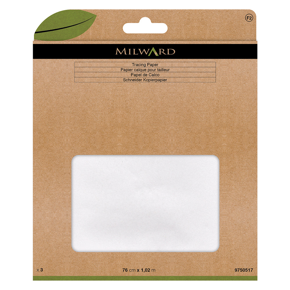 Pack of large plain tracing paper sheets