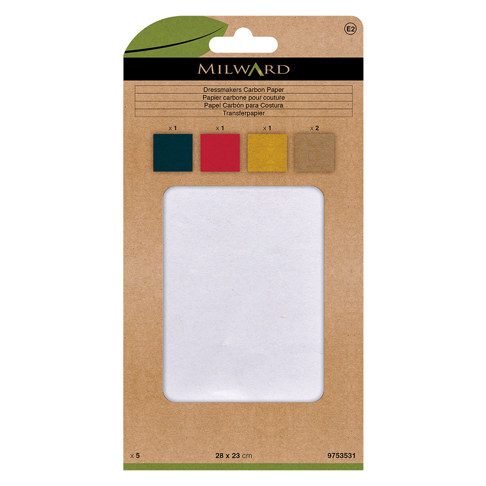 Pack of dressmaker's carbon paper sheets in assorted colours