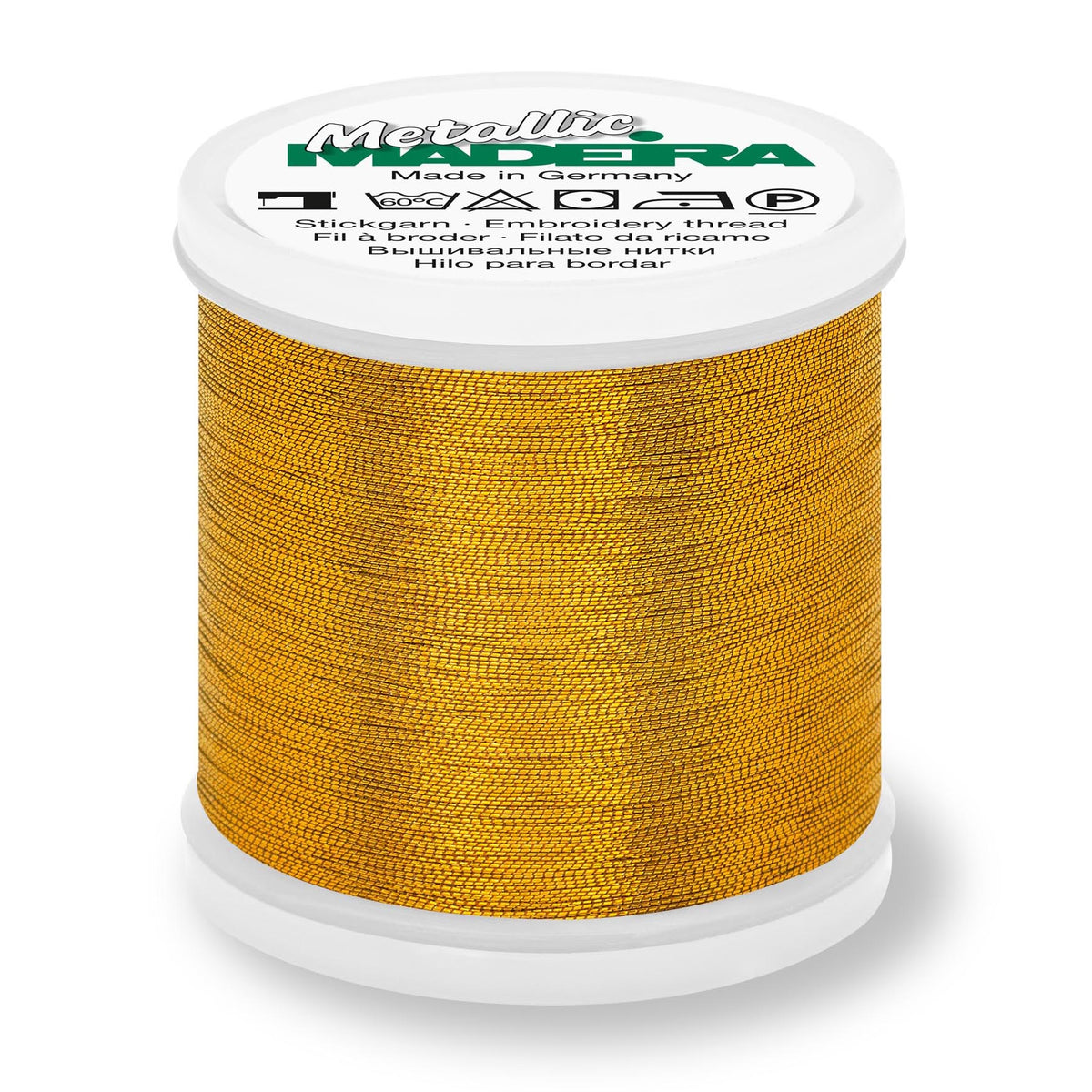 Madeira Metallic No.40 Smooth thread spool in sultan gold