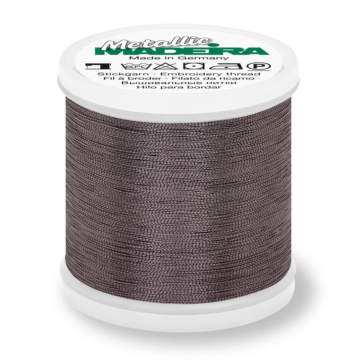 Madeira Metallic No.40 Smooth thread spool in black pearl