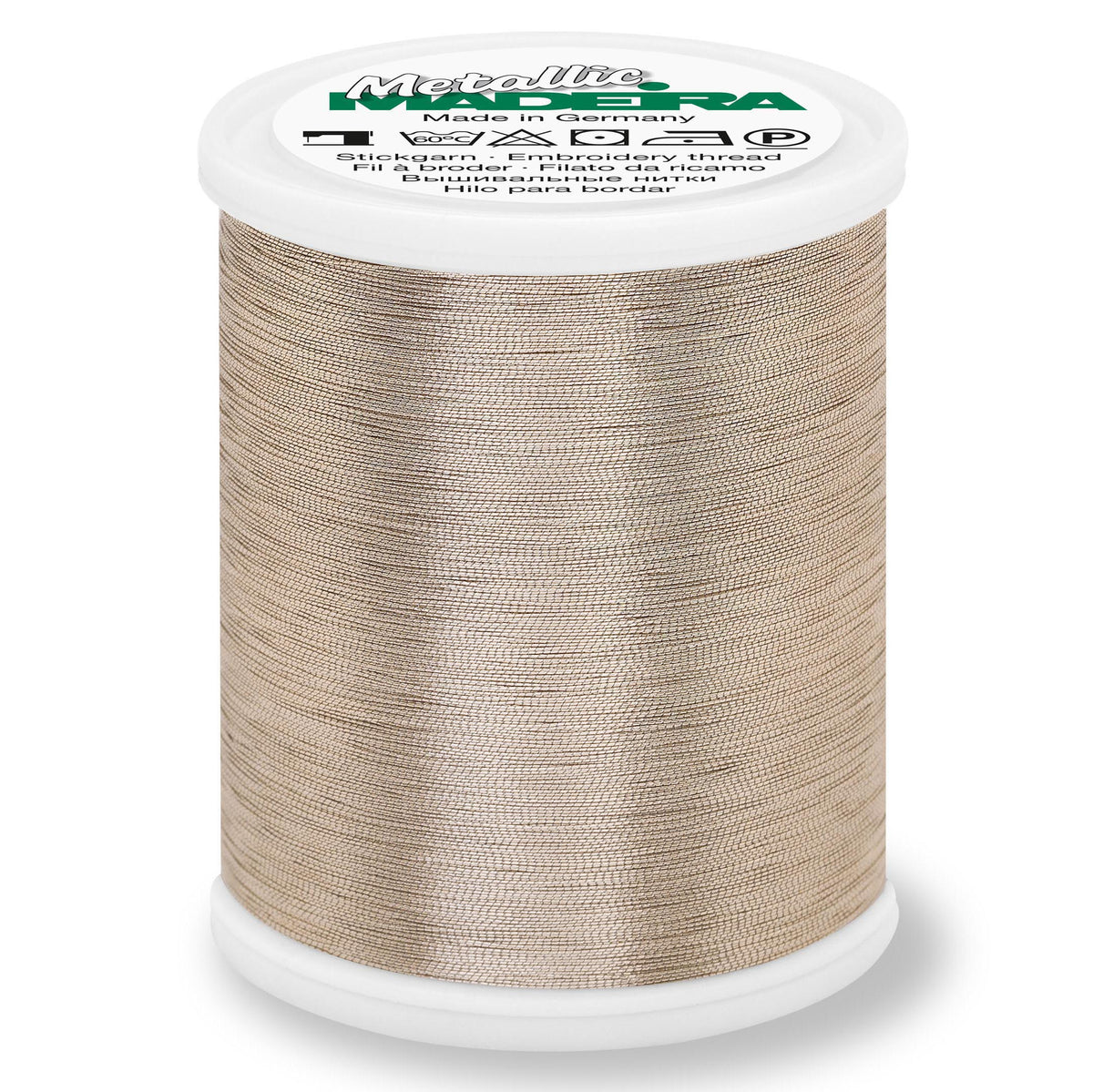 Spool of Madeira Smooth metallic thread in gold dust