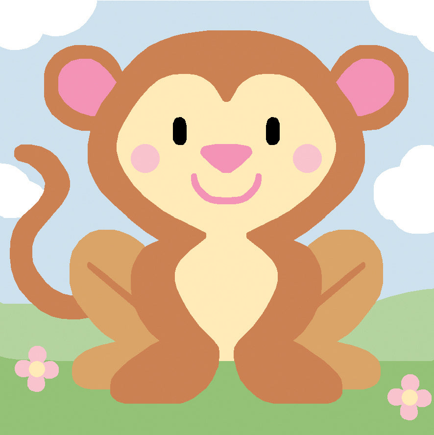 Anchor Royal Paris printed tapestry canvas with Monkey design