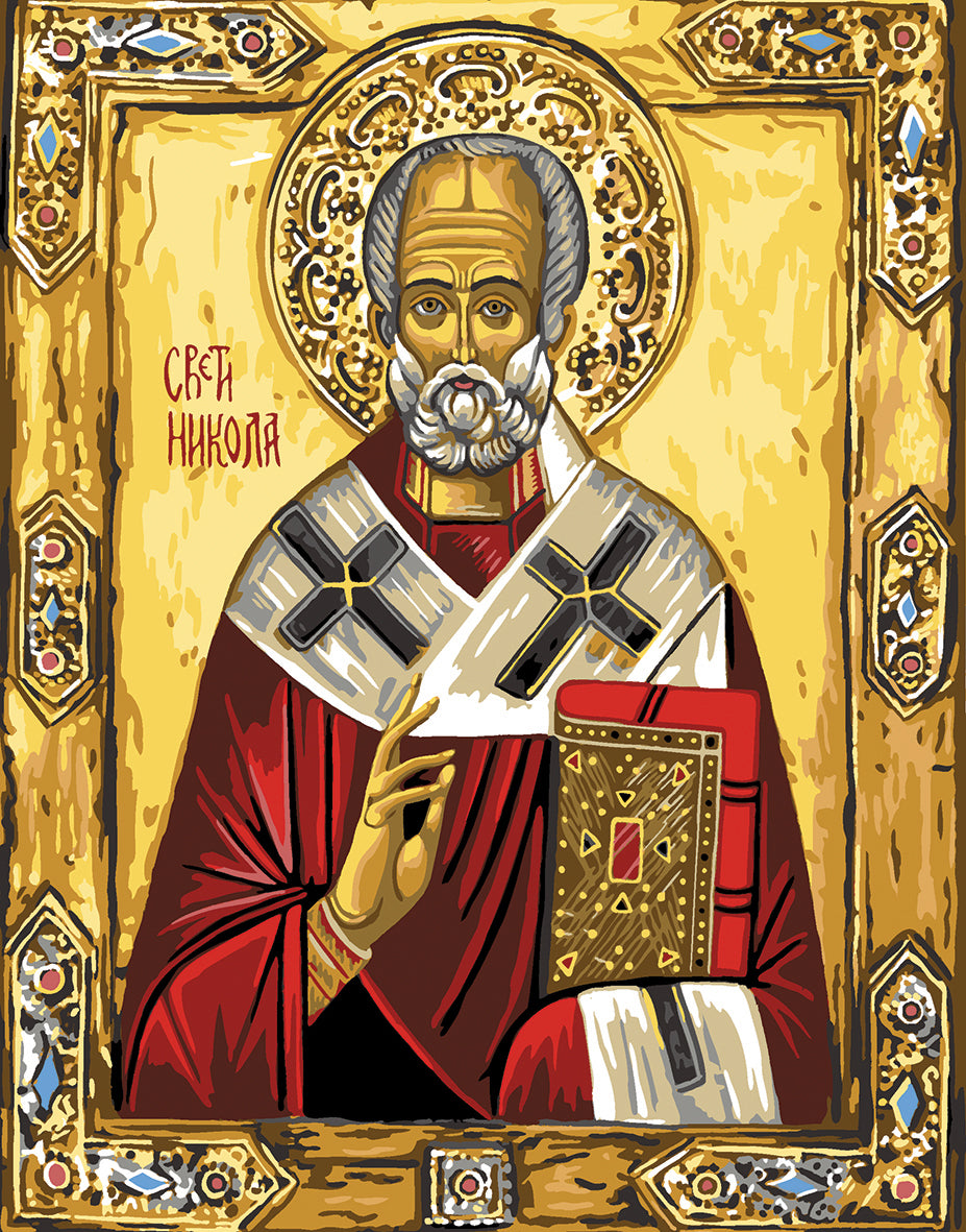 Royal Paris printed tapestry canvas showing the Saint Nicolas design