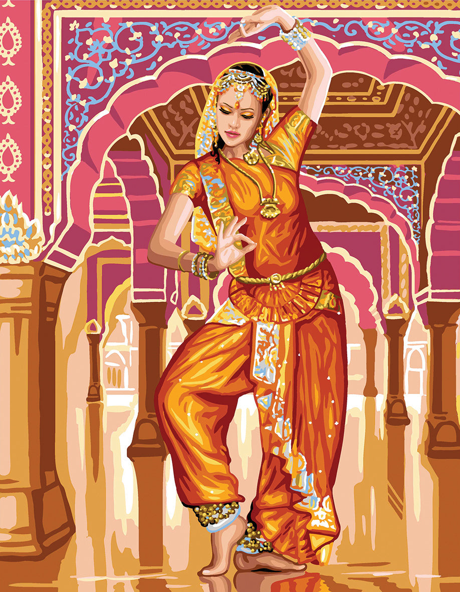 Royal Paris printed tapestry canvas showing the Bollywood Dancer design