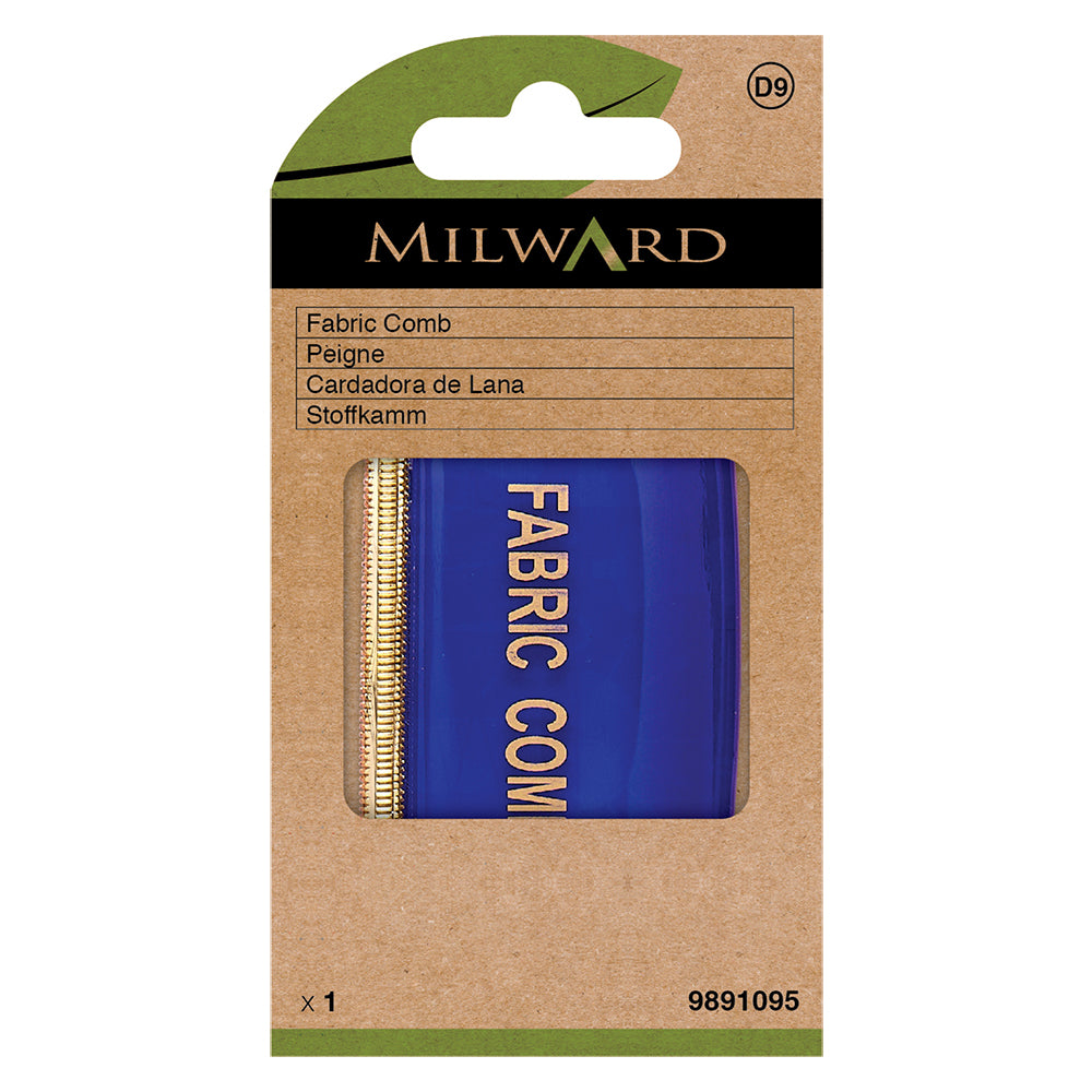 Fabric comb with metal teeth