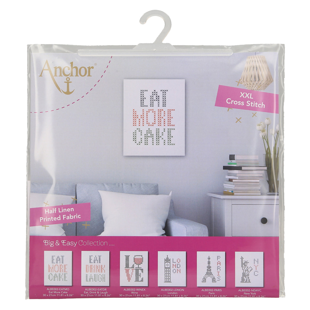 Cross stitch with the words Eat More