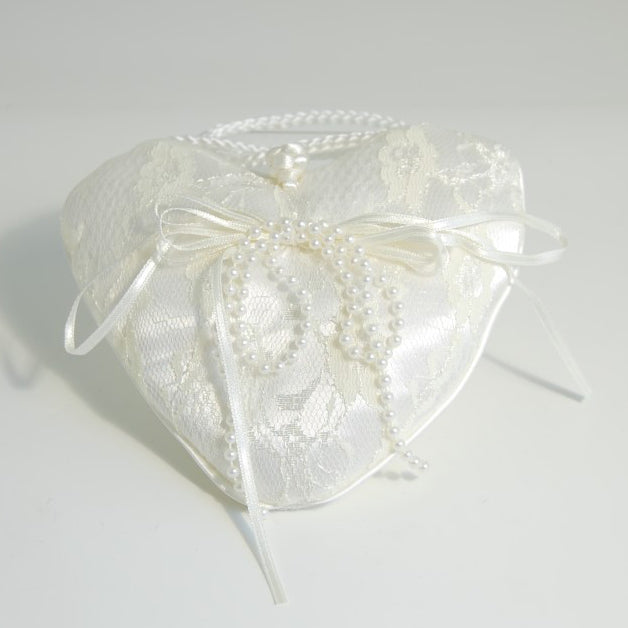 Ivory heart-shaped dolly bag
