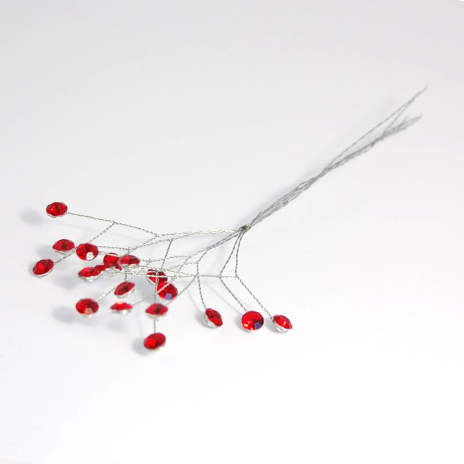 Red diamante 3 stem picks
