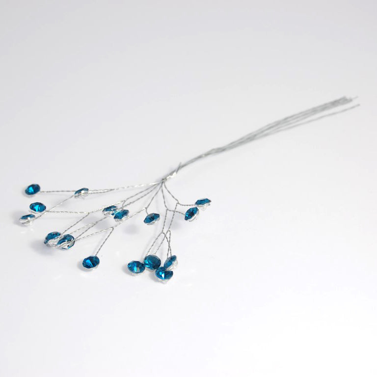 Turquoise diamante 3 stem picks