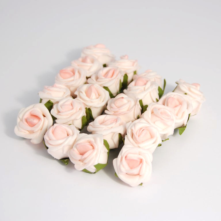 Pink foam rose heads