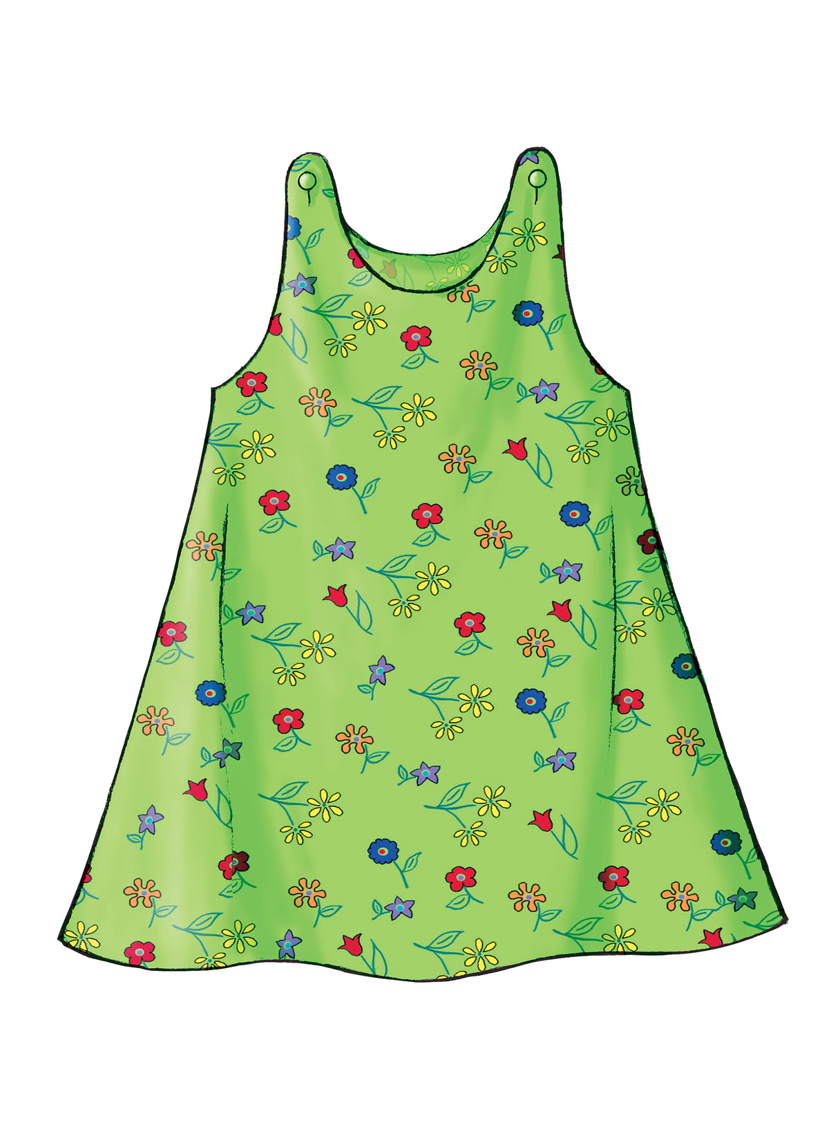 Butterick B3772 sewing pattern envelope showing the toddler dress designs